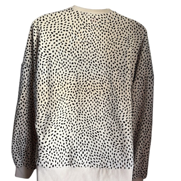 CALIA Confetti Dot Birch Balloon Sleeve Cropped Pullover Sweatshirt, Size small - Picture 7 of 10